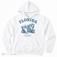 Florida ItS One Hell Of A Drug Funny Crocodile And Manatees Hoodie thumb 0