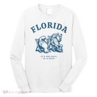 Florida ItS One Hell Of A Drug Funny Crocodile And Manatees Long Sleeve Shirt thumb 0