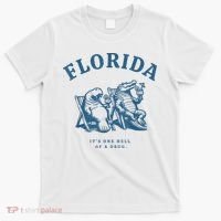 Florida ItS One Hell Of A Drug Funny Crocodile And Manatees T-Shirt thumb 0