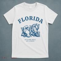 Florida ItS One Hell Of A Drug Funny Crocodile And Manatees T-Shirt thumb 5