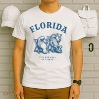 Florida ItS One Hell Of A Drug Funny Crocodile And Manatees T-Shirt thumb 6