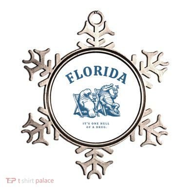 Florida ItS One Hell Of A Drug Funny Crocodile And Manatees Ornament