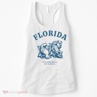 Florida ItS One Hell Of A Drug Funny Crocodile And Manatees Women's Tank Top thumb 0