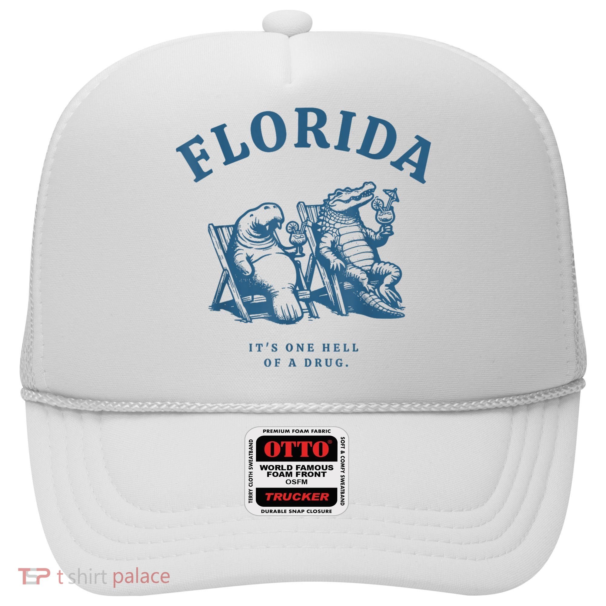 Florida ItS One Hell Of A Drug Funny Crocodile And Manatees Hat