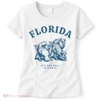 Florida ItS One Hell Of A Drug Funny Crocodile And Manatees Women's T-Shirt thumb 0