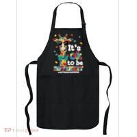 Funny ItS Ok To Be Different Autism Awareness Giraffe Apron thumb 0