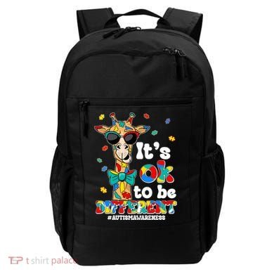 Funny ItS Ok To Be Different Autism Awareness Giraffe Backpack