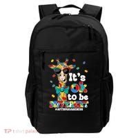 Funny ItS Ok To Be Different Autism Awareness Giraffe Backpack thumb 0