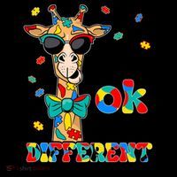 Funny ItS Ok To Be Different Autism Awareness Giraffe Coffee Mug thumb 5