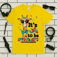 Funny ItS Ok To Be Different Autism Awareness Giraffe T-Shirt thumb 5