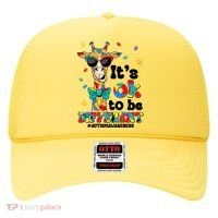 Funny ItS Ok To Be Different Autism Awareness Giraffe Hat thumb 0