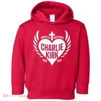 Forever In Our Hearts Charlie Kirk 1993 2025 Toddler Hoodie thumb 0