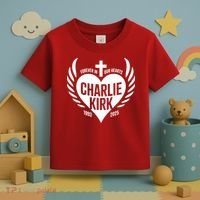 Forever In Our Hearts Charlie Kirk 1993 2025 Toddler T-Shirt thumb 3