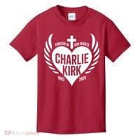 Forever In Our Hearts Charlie Kirk 1993 2025 Kids T-Shirt thumb 0