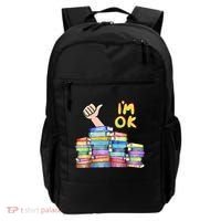 Funny I'm Ok Reading Books Nerd National Book Day Lover Gift Backpack thumb 0
