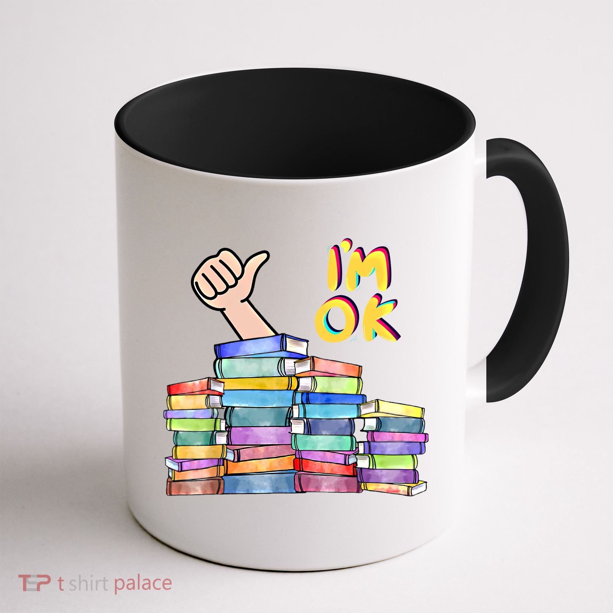 Funny I'm Ok Reading Books Nerd National Book Day Lover Gift Coffee Mug