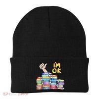 Funny I'm Ok Reading Books Nerd National Book Day Lover Gift Beanie thumb 0
