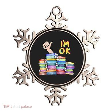 Funny I'm Ok Reading Books Nerd National Book Day Lover Gift Ornament