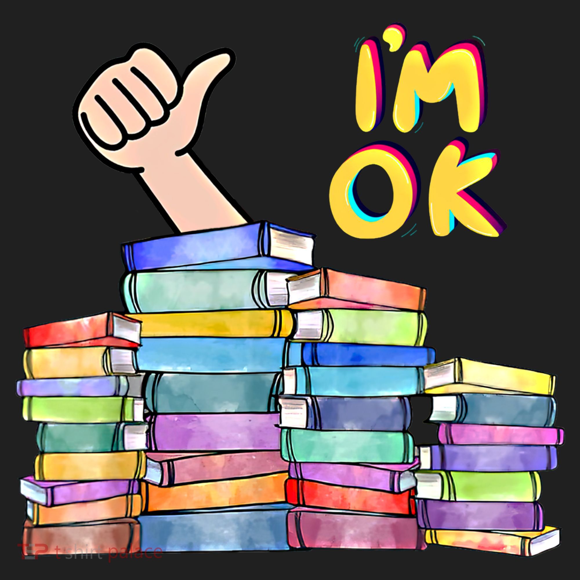 Funny I'm Ok Reading Books Nerd National Book Day Lover Gift Golf Towel