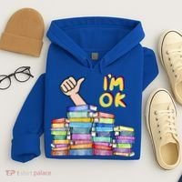 Funny I'm Ok Reading Books Nerd National Book Day Lover Gift Hoodie thumb 4