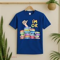 Funny I'm Ok Reading Books Nerd National Book Day Lover Gift T-Shirt thumb 2