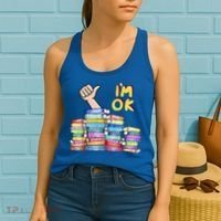 Funny I'm Ok Reading Books Nerd National Book Day Lover Gift Women's Tank Top thumb 2