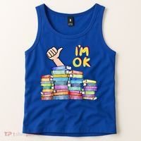 Funny I'm Ok Reading Books Nerd National Book Day Lover Gift Tank Top thumb 2