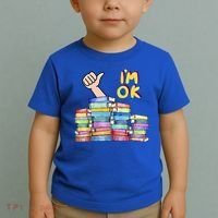 Funny I'm Ok Reading Books Nerd National Book Day Lover Gift Toddler T-Shirt thumb 2