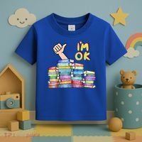 Funny I'm Ok Reading Books Nerd National Book Day Lover Gift Toddler T-Shirt thumb 3