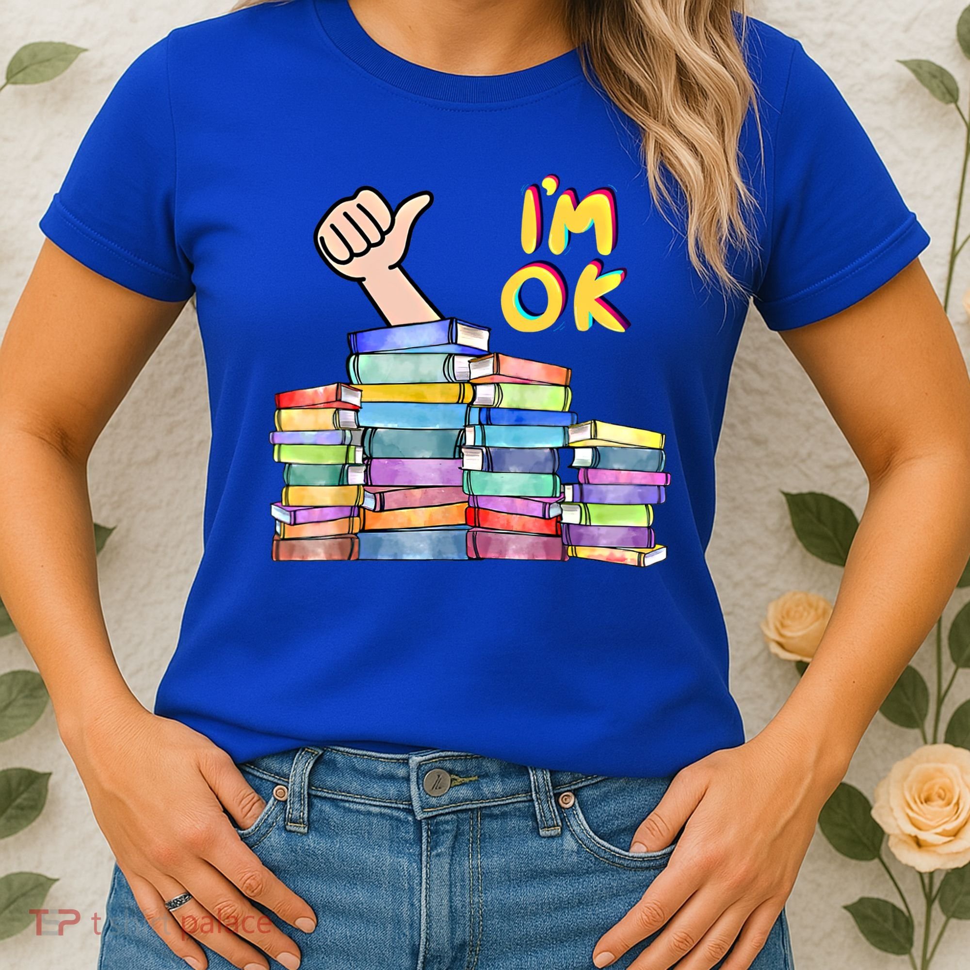 Funny I'm Ok Reading Books Nerd National Book Day Lover Gift Women's T-Shirt