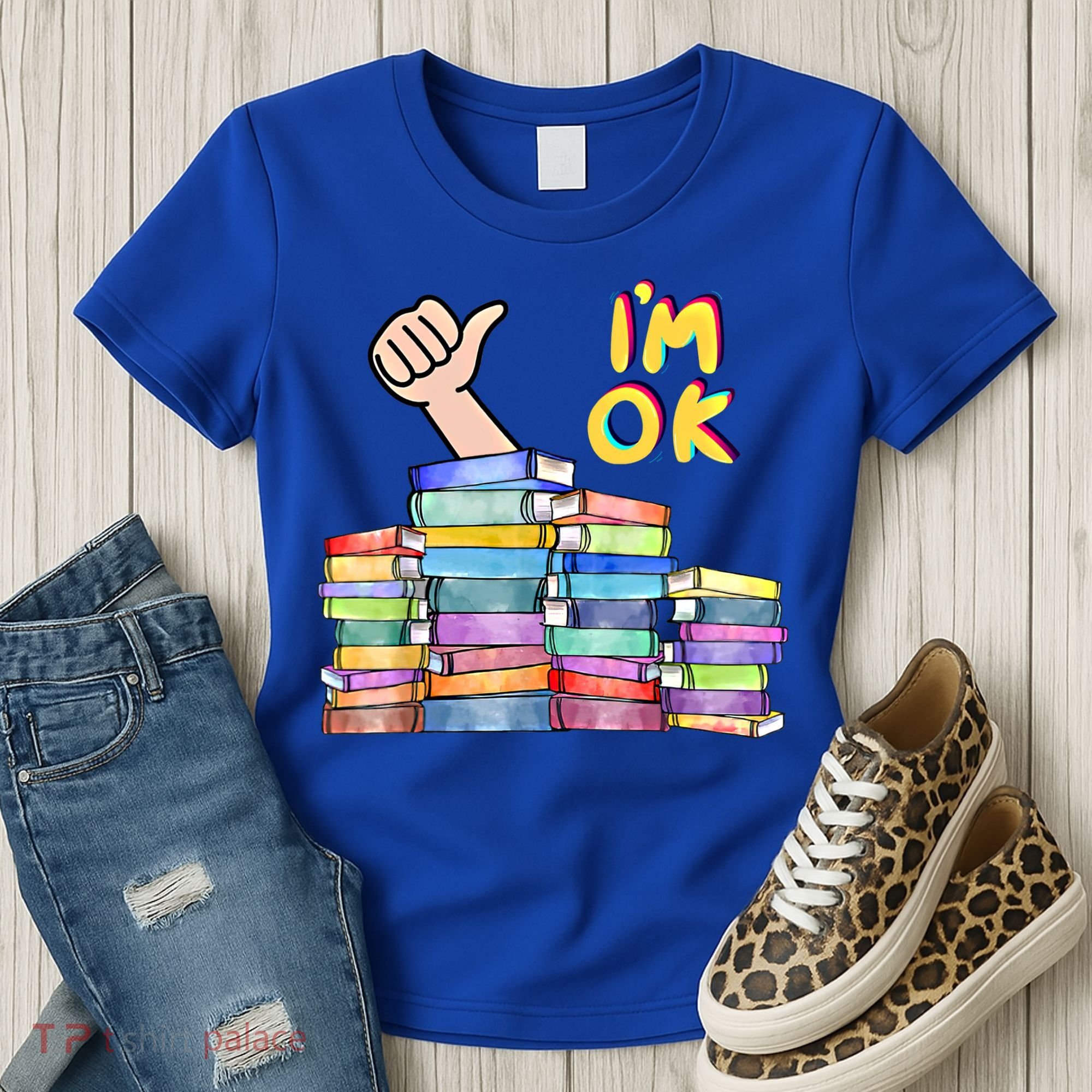 Funny I'm Ok Reading Books Nerd National Book Day Lover Gift Women's T-Shirt