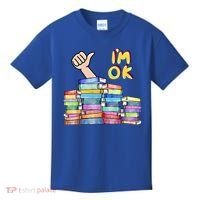 Funny I'm Ok Reading Books Nerd National Book Day Lover Gift Kids T-Shirt thumb 0