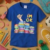 Funny I'm Ok Reading Books Nerd National Book Day Lover Gift Kids T-Shirt thumb 3