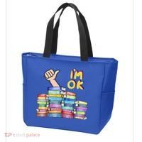 Funny I'm Ok Reading Books Nerd National Book Day Lover Gift Tote Bag thumb 3