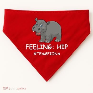 Fiona The Baby Hippo Feeling Hip Preemie USA-Made Doggie Bandana