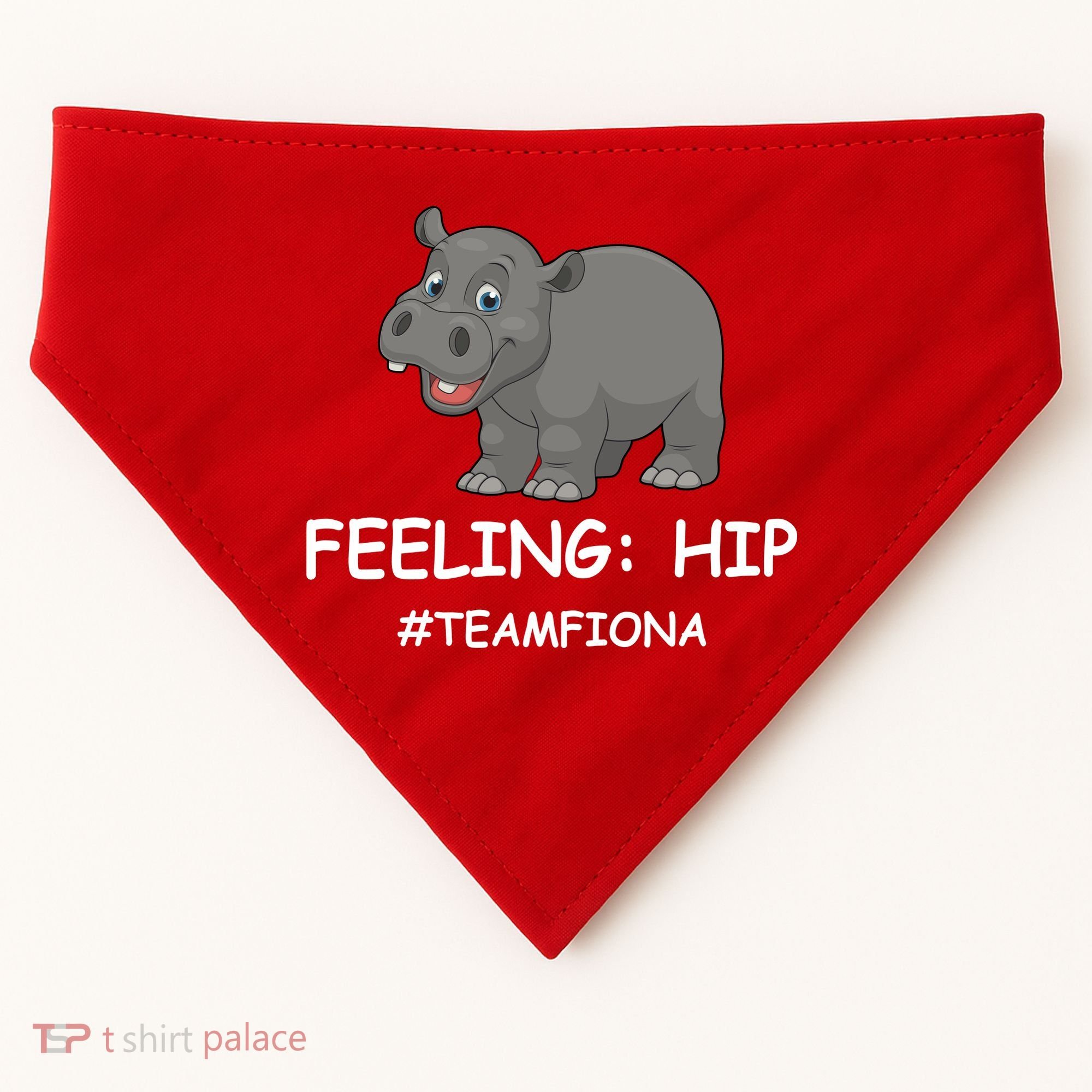 Fiona The Baby Hippo Feeling Hip Preemie USA-Made Doggie Bandana