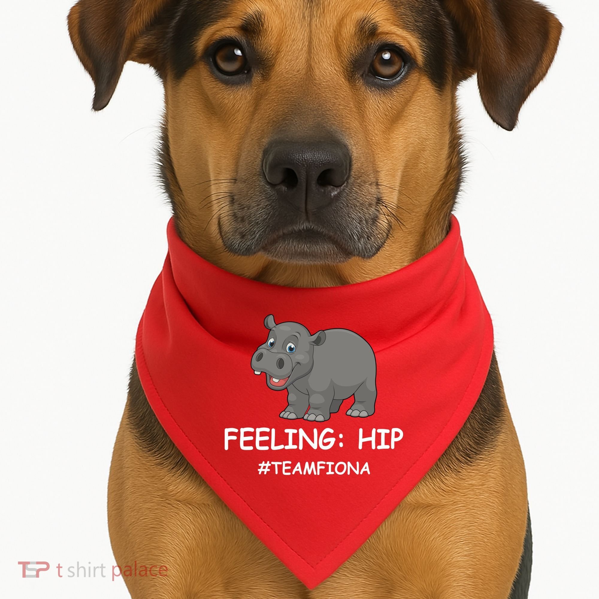 Fiona The Baby Hippo Feeling Hip Preemie USA-Made Doggie Bandana