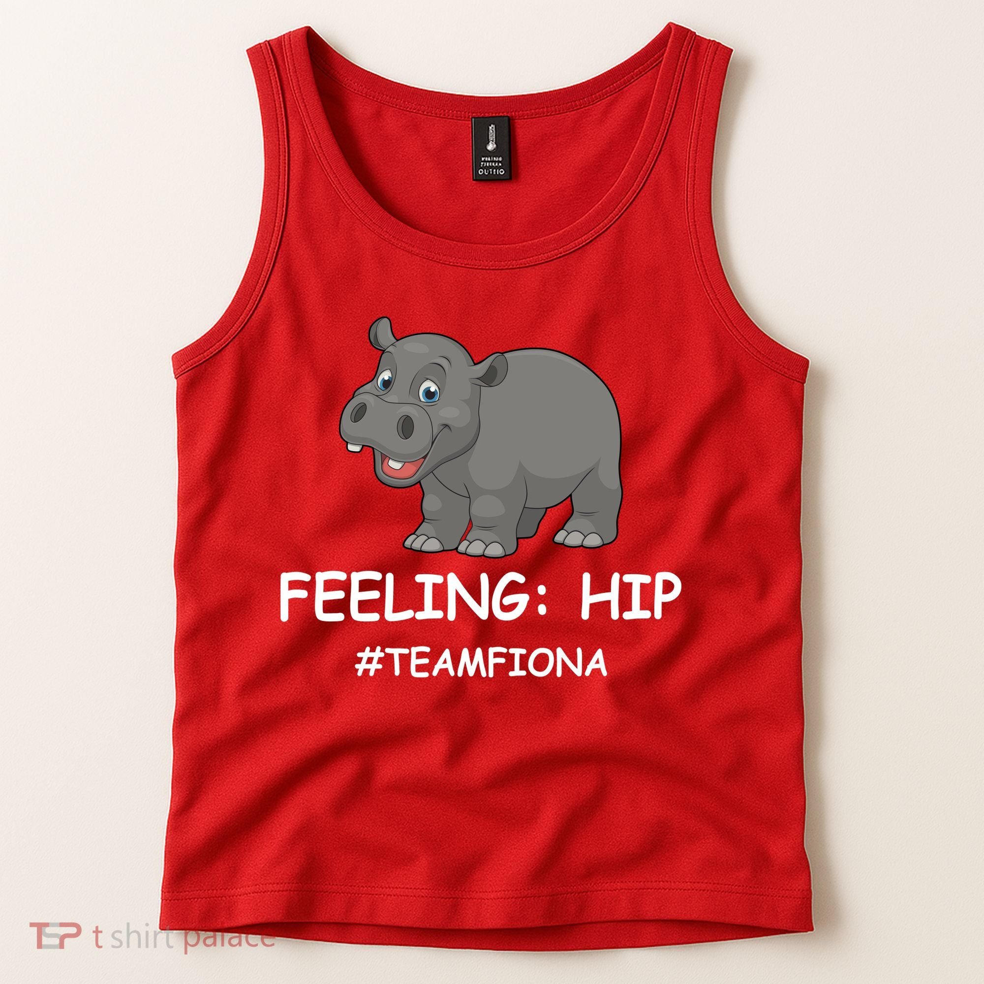 Fiona The Baby Hippo Feeling Hip Preemie Tank Top