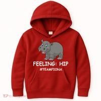 Fiona The Baby Hippo Feeling Hip Preemie Kids Hoodie thumb 0
