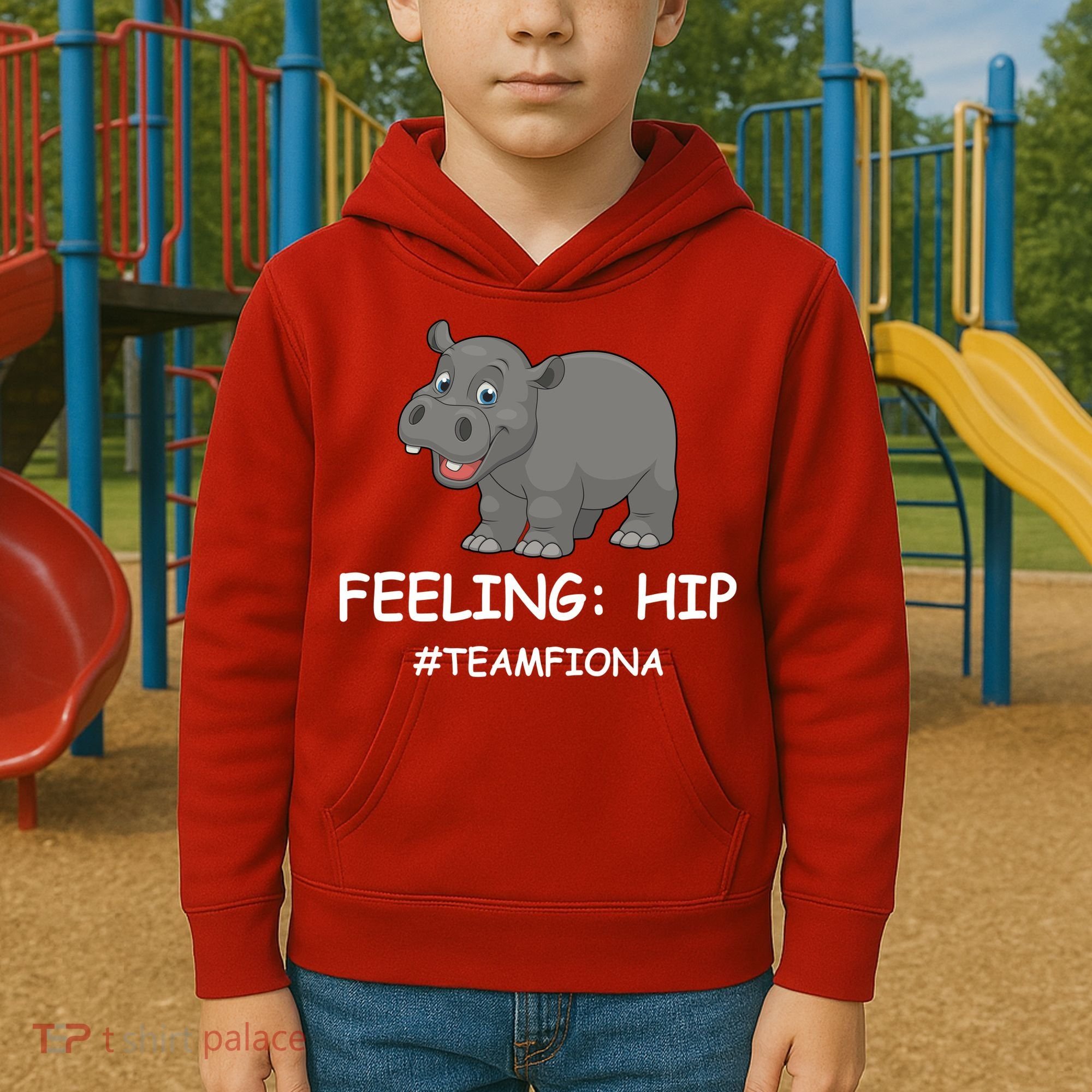 Fiona The Baby Hippo Feeling Hip Preemie Kids Hoodie