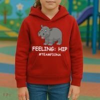 Fiona The Baby Hippo Feeling Hip Preemie Kids Hoodie thumb 3