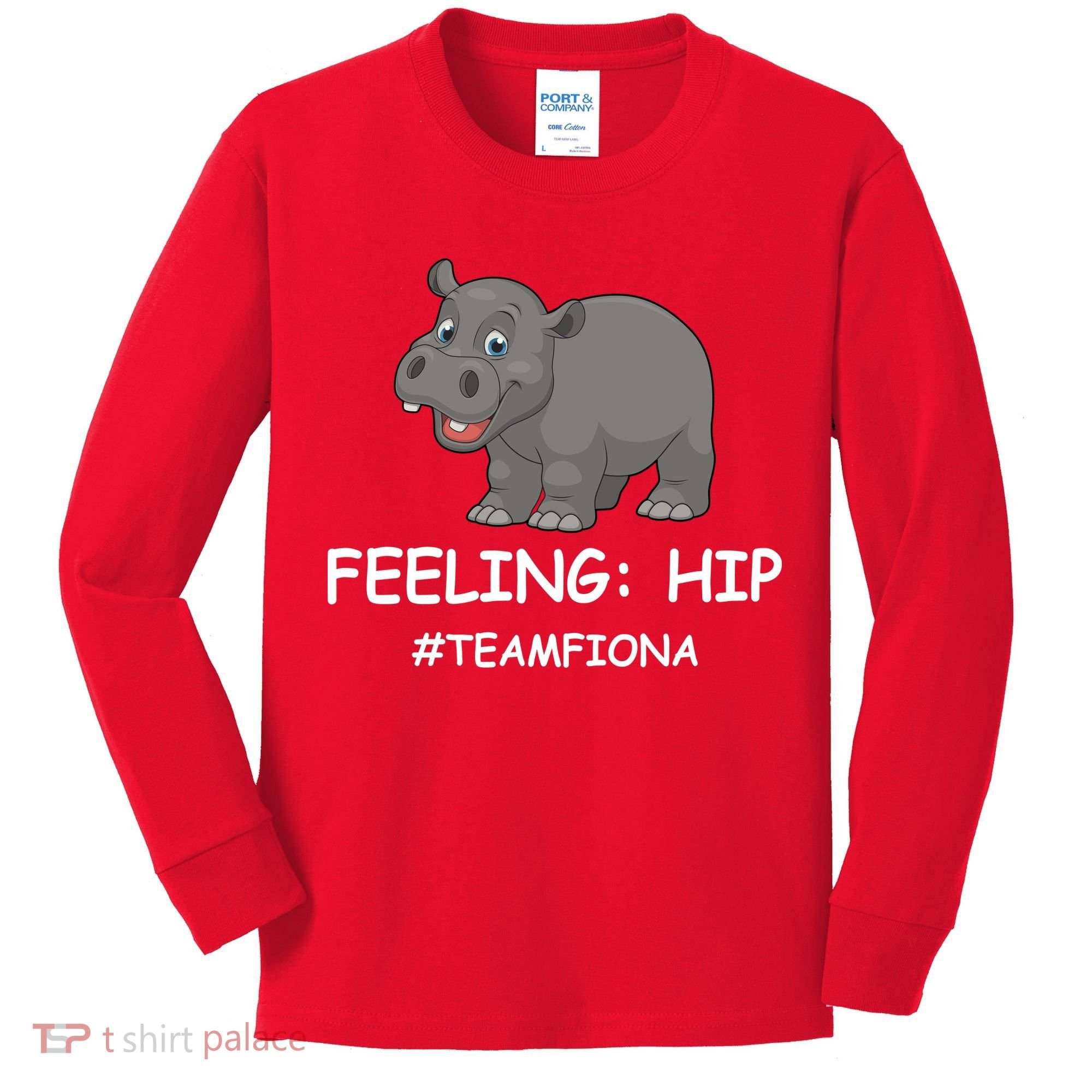 Fiona The Baby Hippo Feeling Hip Preemie Kids Long Sleeve Shirt