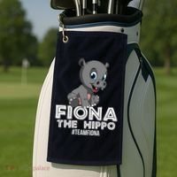 Fiona The Hippo #TeamFiona Hippopotamus Zoo Golf Towel thumb 2
