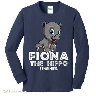 Fiona The Hippo #TeamFiona Hippopotamus Zoo Kids Long Sleeve Shirt
