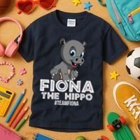 Fiona The Hippo #TeamFiona Hippopotamus Zoo Kids T-Shirt thumb 3