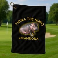 Fiona The Hippo #TeamFiona Photo Golf Towel thumb 1
