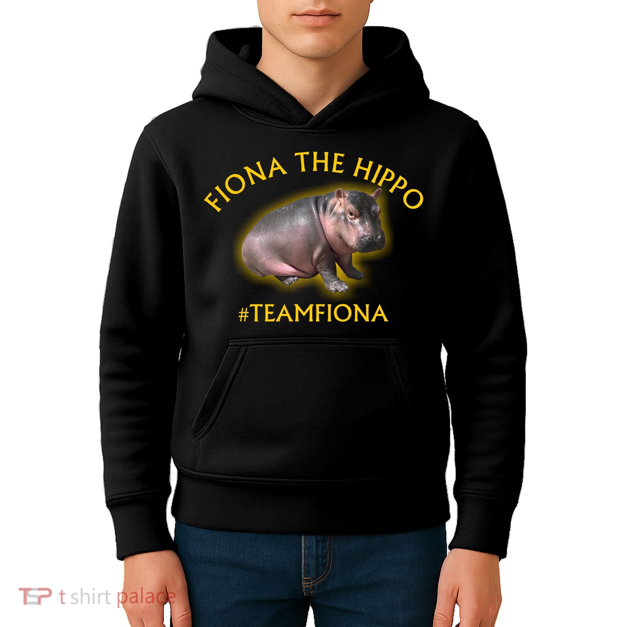 Fiona The Hippo #TeamFiona Photo Kids Hoodie