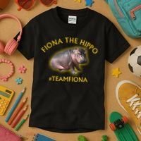 Fiona The Hippo #TeamFiona Photo Kids T-Shirt thumb 3