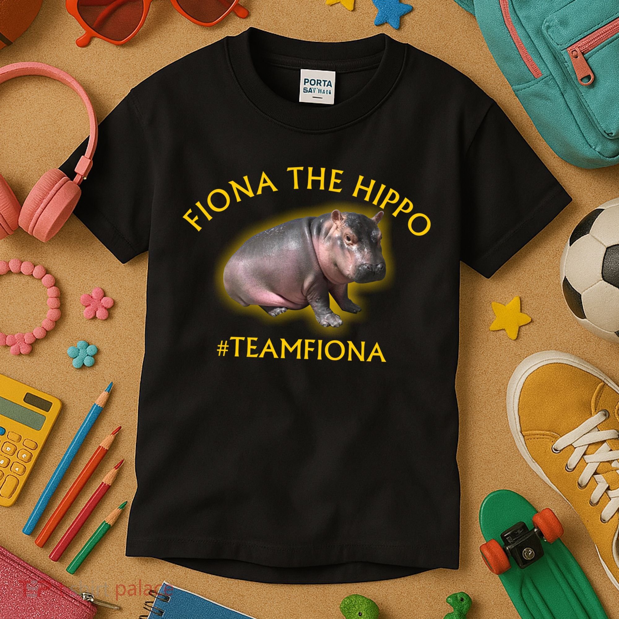 Fiona The Hippo #TeamFiona Photo Kids T-Shirt