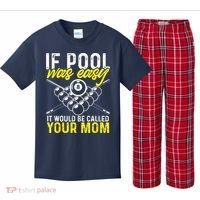 Funny If Pool Was Easy Billiard Player Gift Kids Plaid Pajama Set thumb 0